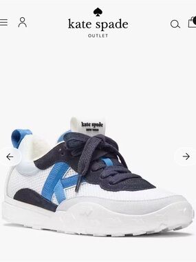 kate spade White, Blue & Navy Girls' Sneakers